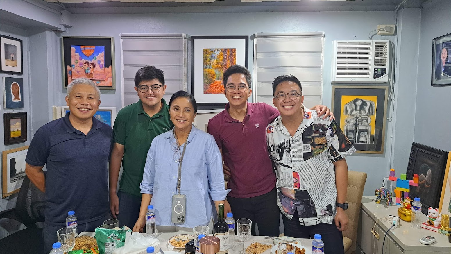 Ken and Harvey with Sir Rapa, Ma'am Leni, and Raffy during the Penafrancia Fluvial Procession