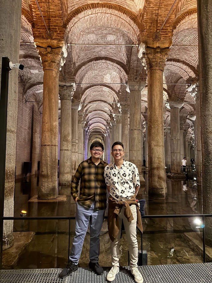 Harvey and Ken at the Basilica Cistern